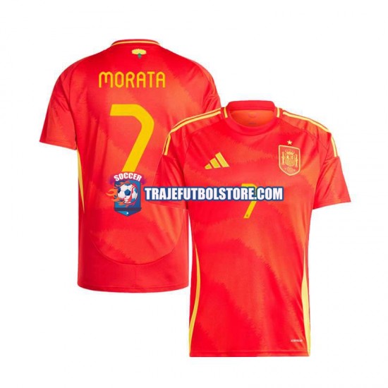 Camiseta 1ª España Alvaro Morata 7 Hombre Euro 2024 Manga Corta