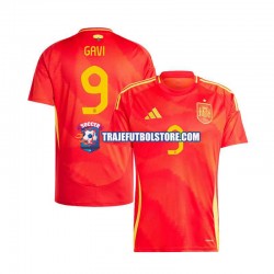 Camiseta 1ª España Gavi 9 Hombre Euro 2024 Manga Corta
