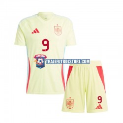 Camiseta 2ª España Gavi 9 Niño Euro 2024 Manga Corta
