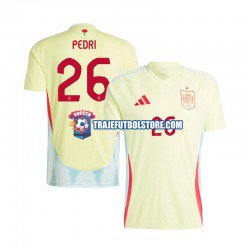 Camiseta 2ª España Pedri 26 Hombre Euro 2024 Manga Corta