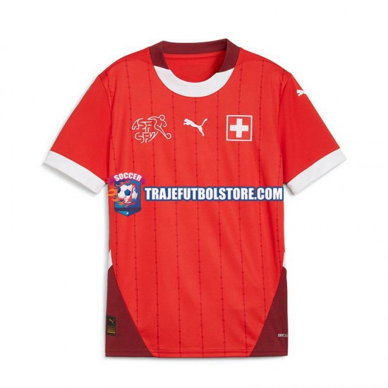 Camiseta 1ª Suiza Hombre Euro 2024 Manga Corta
