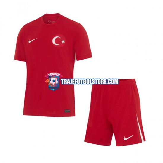 Camiseta 2ª Turquía Niño Euro 2024 Manga Corta