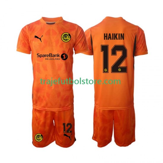 Camiseta 2ª FK Bodø/Glimt  Nikita Haikin 12 Portero Niño 2025 Manga Corta