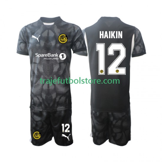 Camiseta 1ª FK Bodø/Glimt  Nikita Haikin 12 Portero Niño 2025 Manga Corta