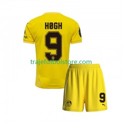 Camiseta 1ª FK Bodø/Glimt Kasper Hogh 9 Niño 2025 Manga Corta