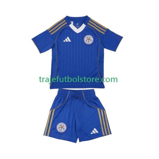 Camiseta 1ª Leicester City Niño 2025-2026 Manga Corta