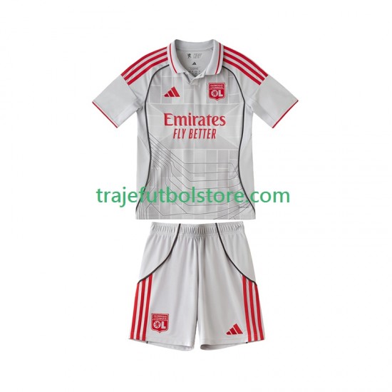 Camiseta 3ª Olympique de Lyon Niño 2025-2026 Manga Corta