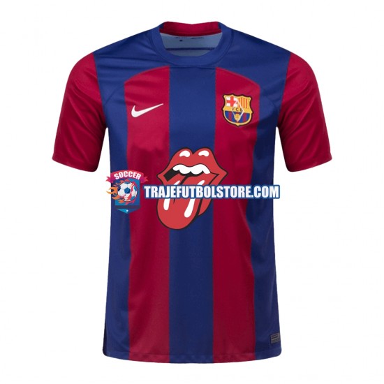 Camiseta 1ª FC Barcelona Rolling Stones Hombre 2023-2024 Manga Corta