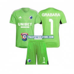 Camiseta 4ª FC Copenhagen GRABARA 1 Portero Niño 2023-2024 Manga Corta