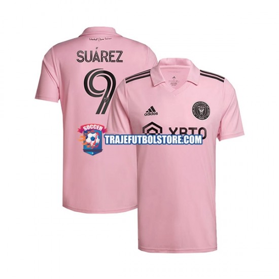 Camiseta 1ª Inter Miami Suárez Luis 9 Hombre 2023-2024 Manga Corta