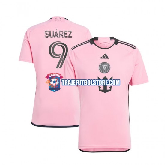 Camiseta 1ª Inter Miami Suárez Luis 9 Hombre 2024 Manga Corta