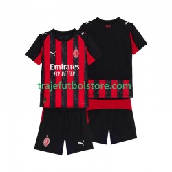 Camiseta 1ª AC Milan Niño 2025-2026 Manga Corta