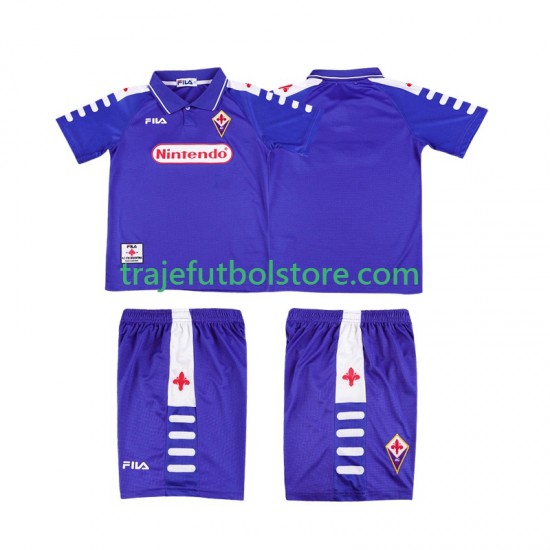 Camiseta 1ª ACF Fiorentina Retro Niño 1998 1999 Manga Corta