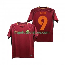 Camiseta 1ª AS Roma DZEKO 9 2017-2018 Retro Hombre Manga Corta