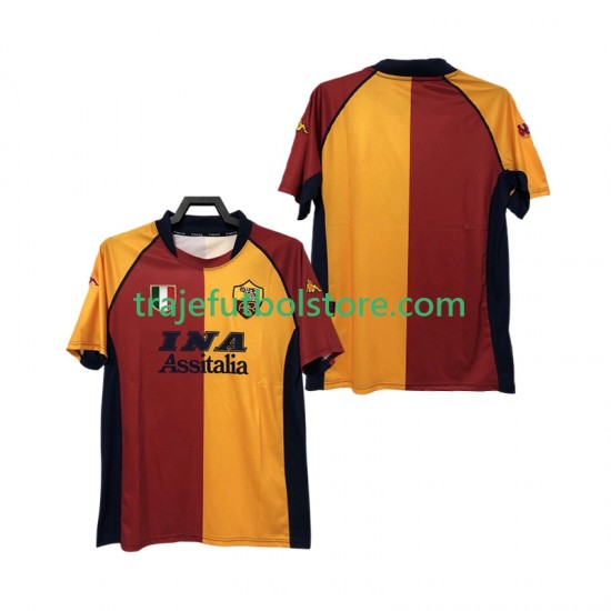 Camiseta 1ª AS Roma 2000-2001 Retro Hombre Manga Corta