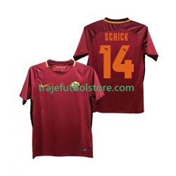 Camiseta 1ª AS Roma SCHICK 14 2017-2018 Retro Hombre Manga Corta