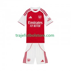 Camiseta 1ª Arsenal Niño 2025-2026 Manga Corta
