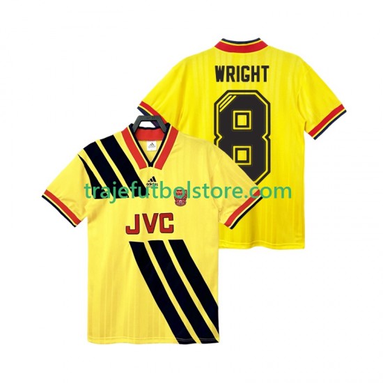 Camiseta 2ª Arsenal WRIGHT 8 1993 Retro Hombre 1994 Manga Corta