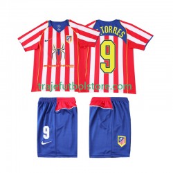 Camiseta 1ª Atlético Madrid F TORRES 9 2005 Retro Niño 2004 Manga Corta