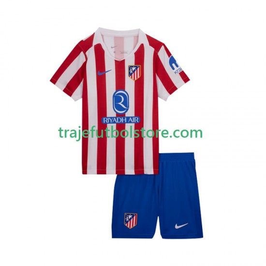 Camiseta 1ª Atlético Madrid Niño 2025-2026 Manga Corta