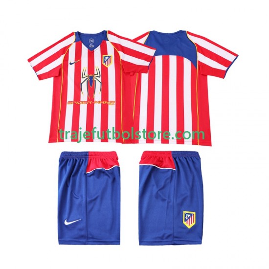 Camiseta 1ª Atlético Madrid 2005 Retro Niño 2004 Manga Corta