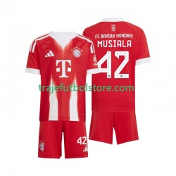 Camiseta 1ª Bayern de Múnich Jamal Musiala 42 Niño 2025-2026 Manga Corta