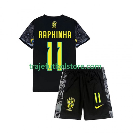 1ª Brasil RAPHINHA 11 Cheist the Redeemer Football Shirts Niño 2024 Manga Corta