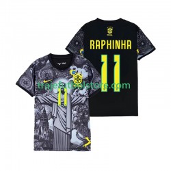 Camiseta 1ª Brasil RAPHINHA 11 Cheist the Redeemer Hombre 2024 Manga Corta