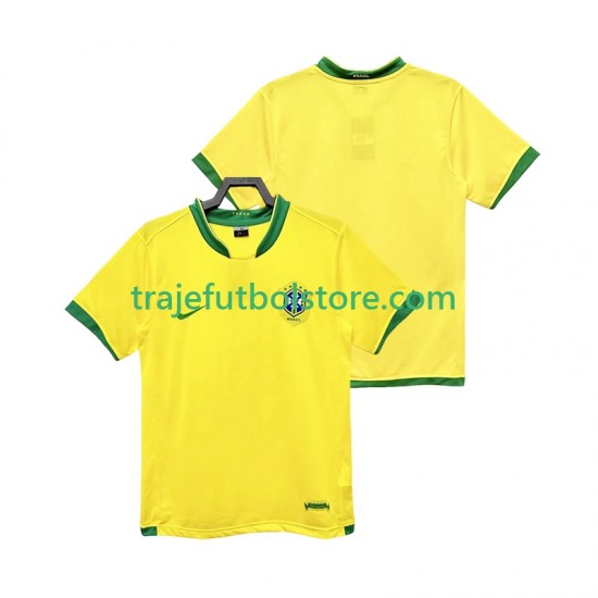 Camiseta 1ª Brasil Retro Hombre 2006 Manga Corta