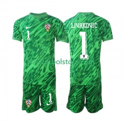 Camiseta 2ª Croacia DOMINIK LIVAKOVIC 1 Portero Niño 2024 Manga Corta