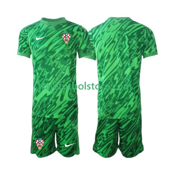 Camiseta 2ª Croacia Portero Niño 2024 Manga Corta