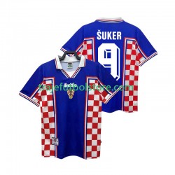 Camiseta 2ª Croacia SUKER 9 Retro Hombre 1998 Manga Corta