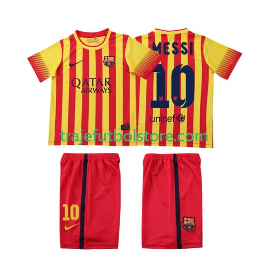Camiseta 2ª FC Barcelona Lionel Messi 10 2013 2014 Retro Niño Manga Corta