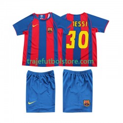 Camiseta 1ª FC Barcelona Lionel Messi 10 Retro Niño 2004 Manga Corta