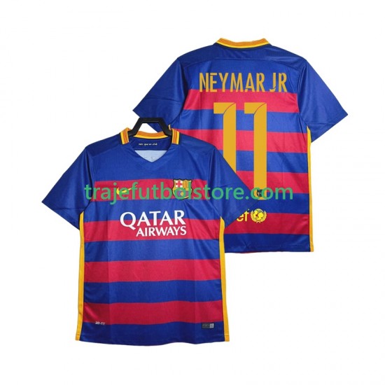 Camiseta 1ª FC Barcelona Neymar JR 11 2015-2016 Retro Hombre Manga Corta