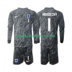 Camiseta 1ª Finlandia HRADECKY 1 Portero Niño 2024 ML