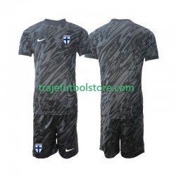 Camiseta 1ª Finlandia Portero Niño 2024 Manga Corta