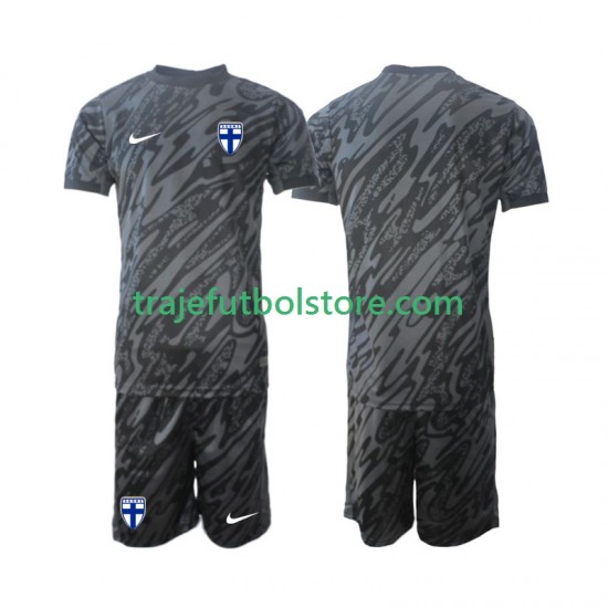 Camiseta 1ª Finlandia Portero Niño 2024 Manga Corta