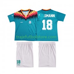 Camiseta 2ª Alemania KLINSMANN 18 Retro Niño 1994 Manga Corta