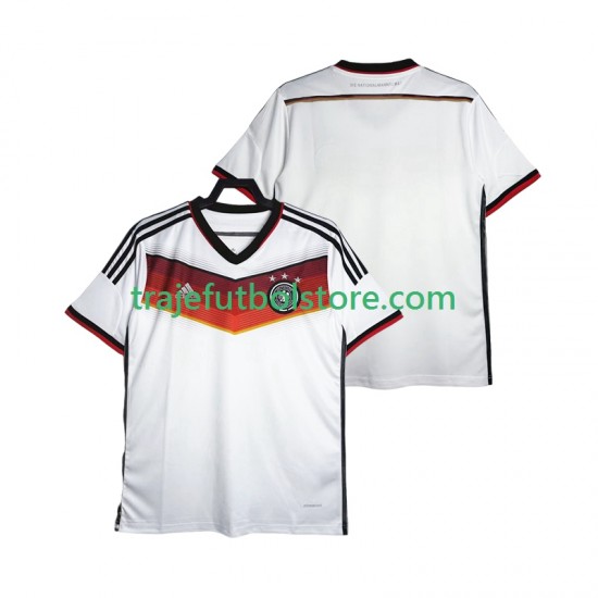 Camiseta 1ª Alemania World Cup 2014 Retro Hombre Manga Corta