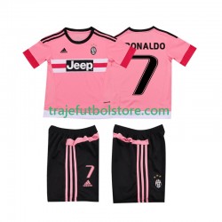 Camiseta 2ª Juventus Cristiano RONALDO 7 2015 2016 Retro Niño Manga Corta