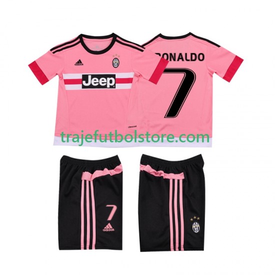 Camiseta 2ª Juventus Cristiano RONALDO 7 2015 2016 Retro Niño Manga Corta