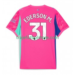 Camiseta 2ª Manchester City Ederson Moraes 31 Portero Hombre 2025-2026 Manga Corta