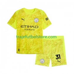 Camiseta 3ª Manchester City Ederson Moraes 31 Portero Niño 2025-2026 Manga Corta