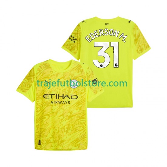 Camiseta 3ª Manchester City Ederson Moraes 31 Portero Hombre 2025-2026 Manga Corta