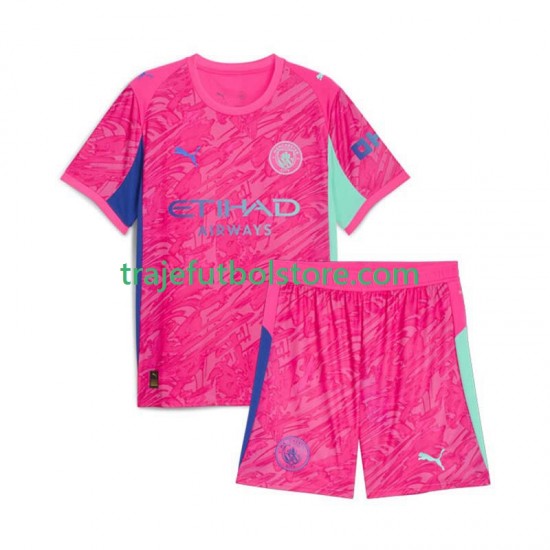 Camiseta 2ª Manchester City Portero Niño 2025-2026 Manga Corta