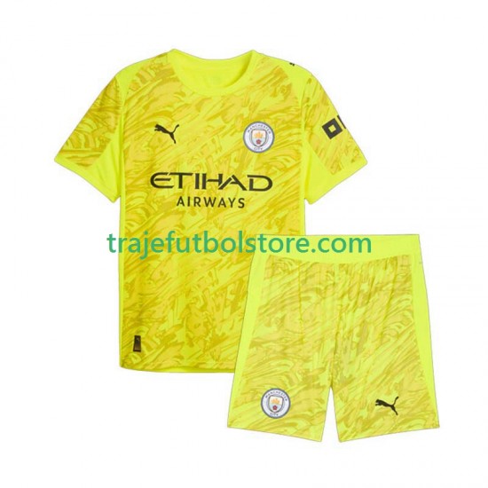 Camiseta 3ª Manchester City Portero Niño 2025-2026 Manga Corta