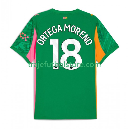 Camiseta 1ª Manchester City ORTEGA MORENO 18 Portero Hombre 2025-2026 Manga Corta