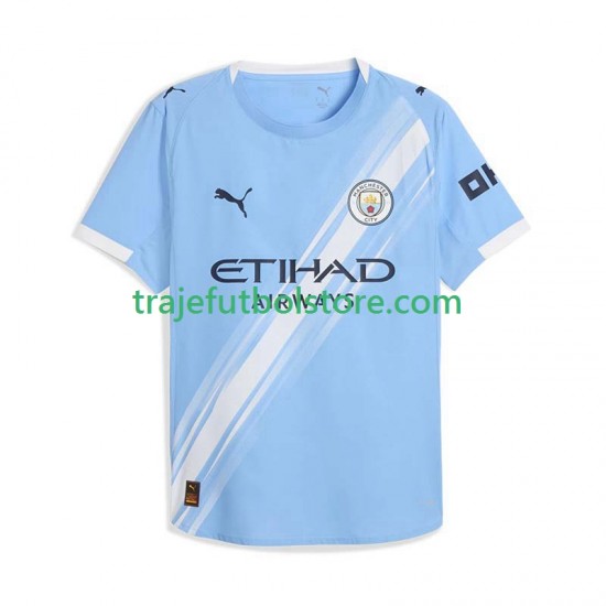 Camiseta 1ª Manchester City Hombre 2025-2026 Manga Corta