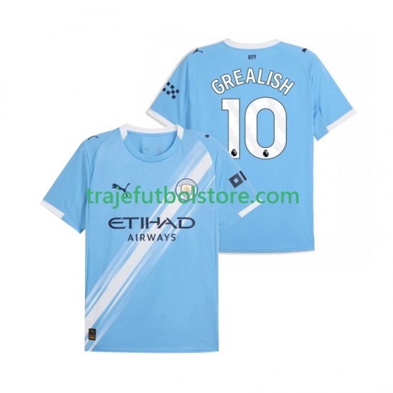 Camiseta 1ª Manchester City Jack Grealish 10 Hombre 2025-2026 Manga Corta